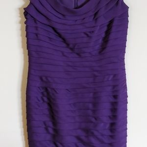 Adrianna Papell Purple Sheath Dress, Size 10